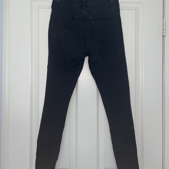 Topshop Black Skinny Jeans Distressed Cut out Knee - Picture 2 of 2